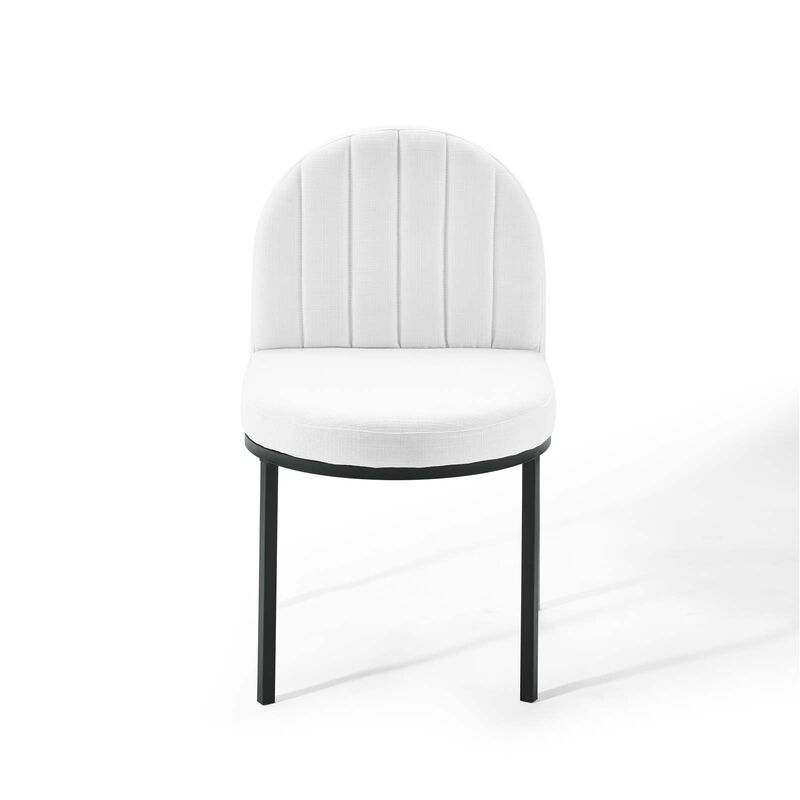 Isla Channel Tufted Upholstered Fabric Dining Side Chair image number 4