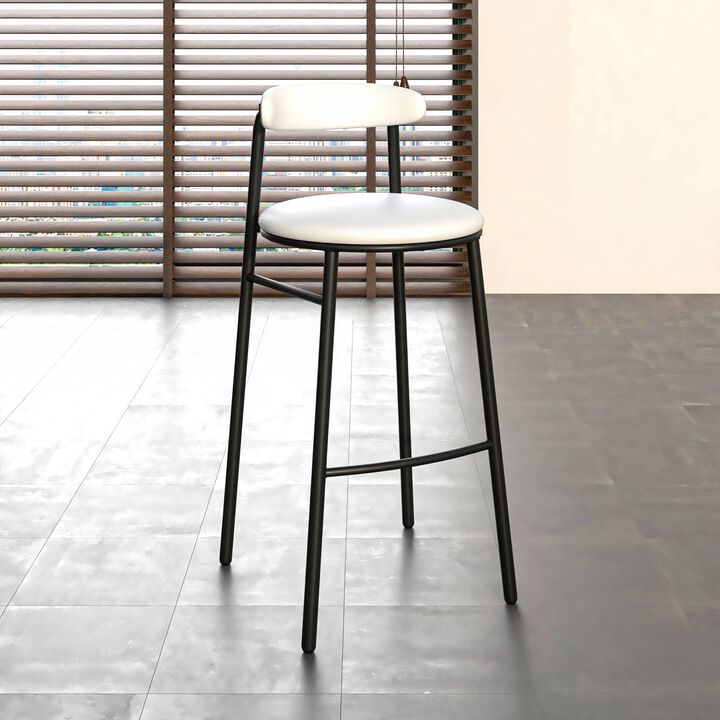 LeisureMod Lume Collection Modern Bar Stool