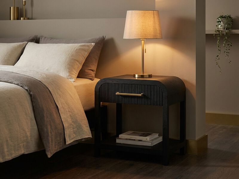 Ridgemont Black 1-Drawer Nightstand image number 1