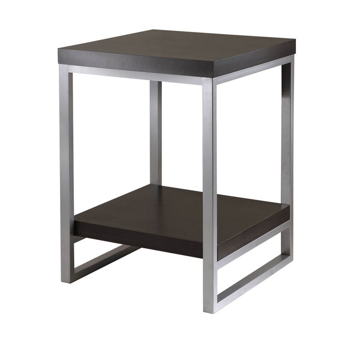 Winsome Wood Jared End Table, Espresso Finish, 18 inches