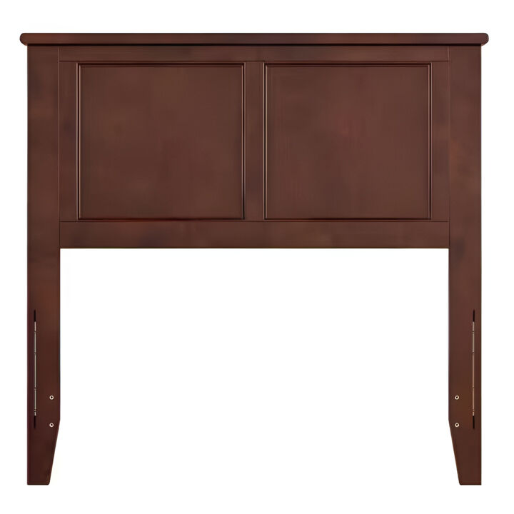 Elegant Traditional Panel Headboard – Warm Wood Finish