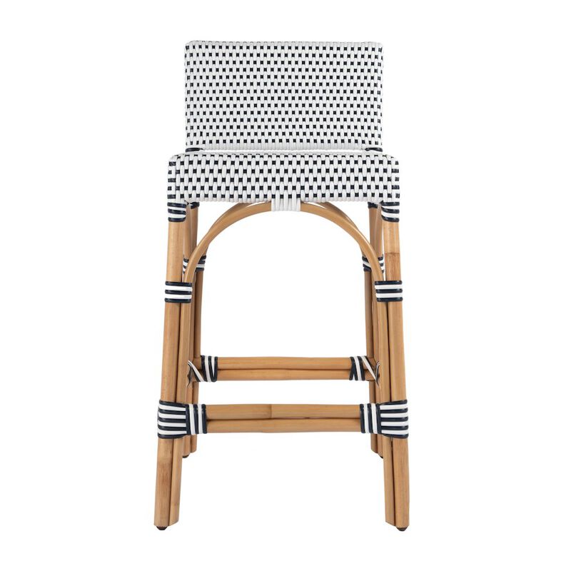 Butler Specialty Serienna 24.5 in. Seat Height Rectangular  Rattan Low Back Counter Stool