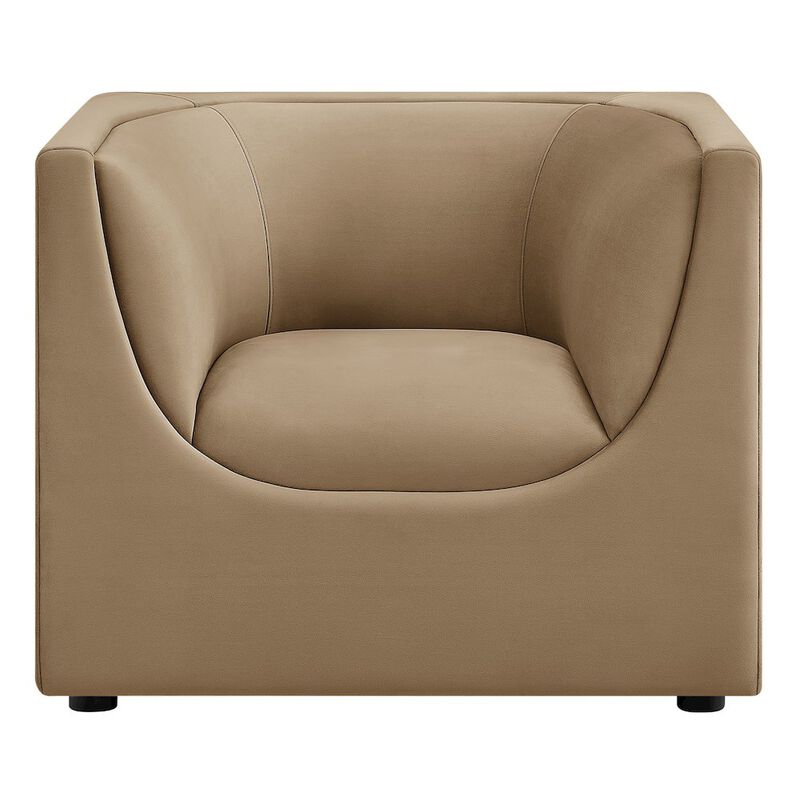 Hilda Curved Back Performance Velvet Armchair image number 5