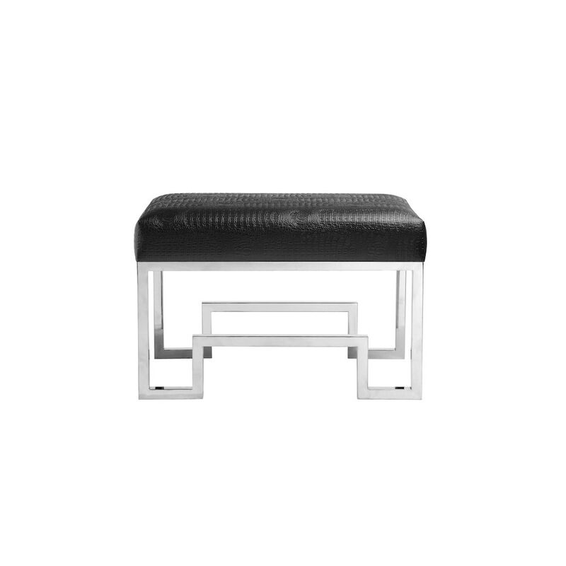 Pangea Home Z-Laurence Stool Black Gator