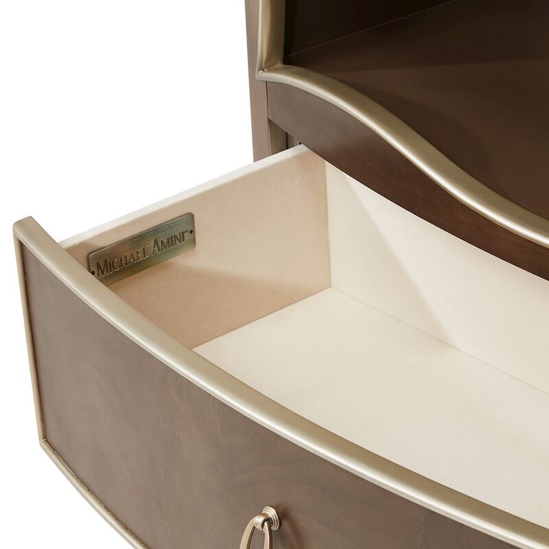 Michael Amini Villa Cherie Bookcase - Hazelnut