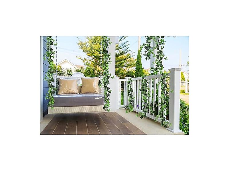 3 Strands Artificial Ivy Vines 6 Ft Green Garland Faux Hanging Plants Greenery image number 3