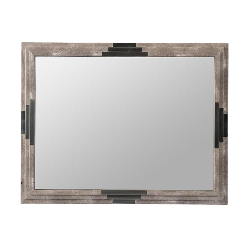 HomeRoots 28" Gray Framed Accent Mirror image number 0