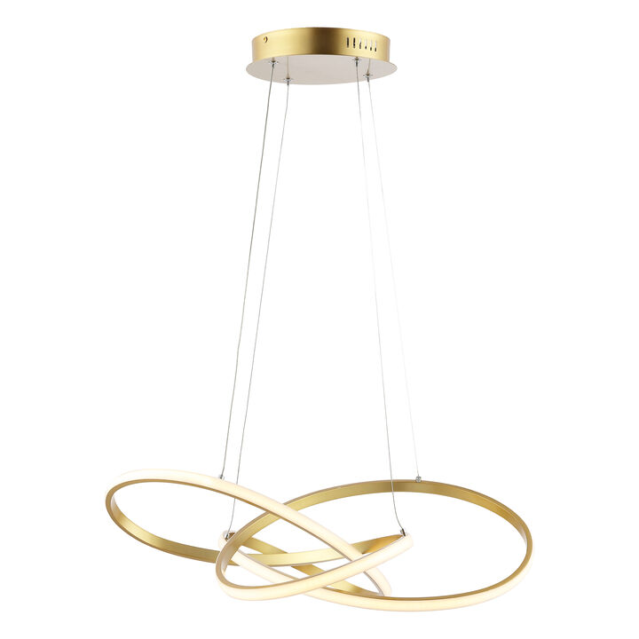 Alexia 25" Abstract Integrated LED Metal Adjustable Pendant