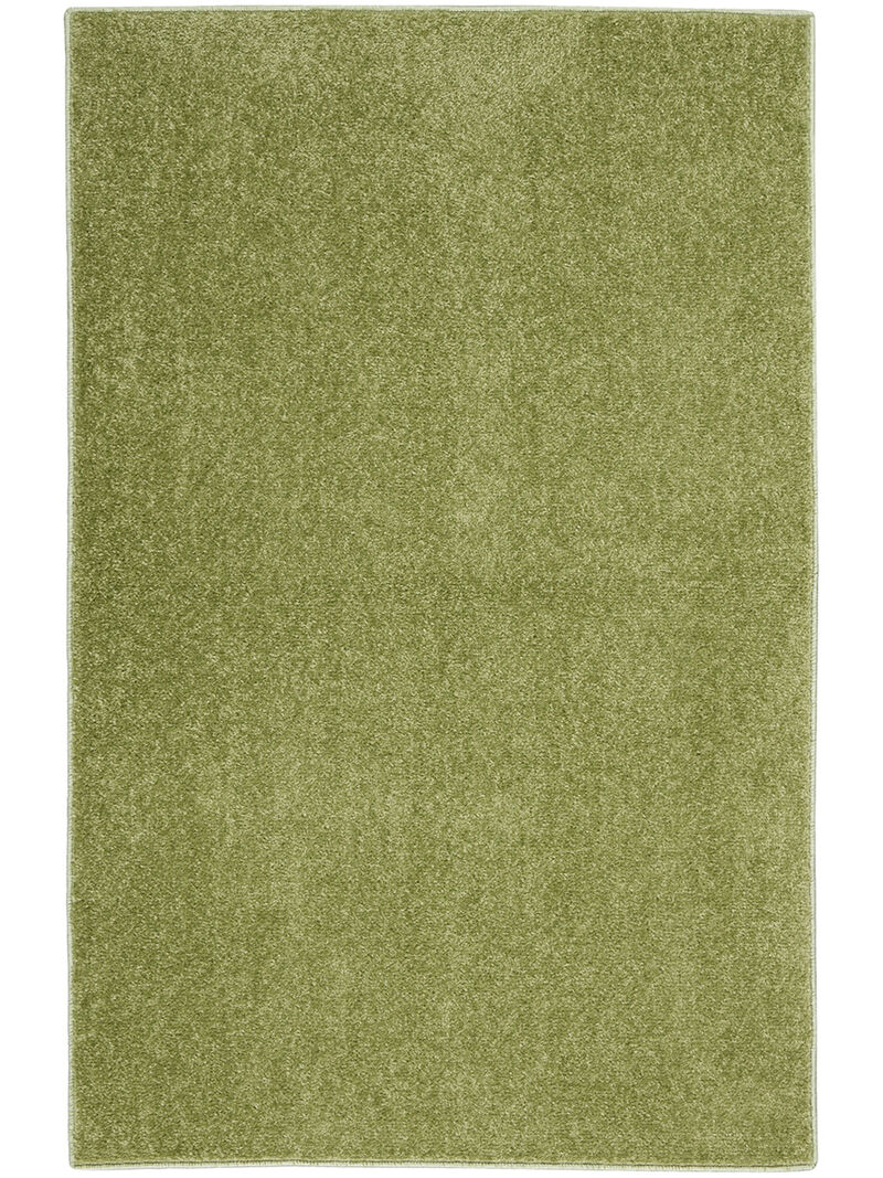Nourison Essentials NRE01 Green 2'2" x 10' Rug image number 0