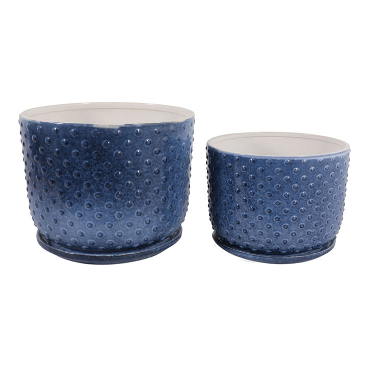 S/2 10/12" Dotted Planter