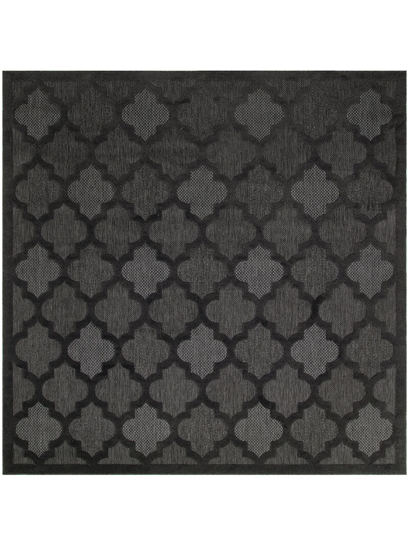 Easy Care NES01 Charcoal/Black 9' x Square Rug