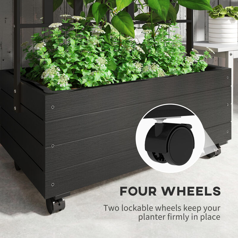 Hivvago Portable Raised Garden Planter with Trellis image number 4