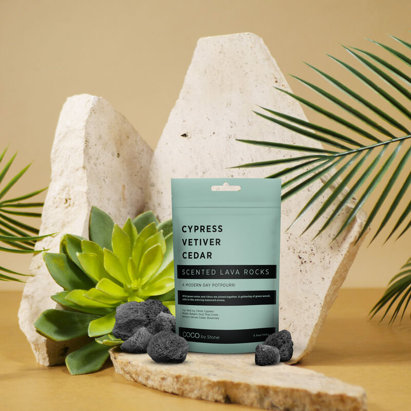 Scented Lava Rocks - Cypress, Vetiver, Cedar