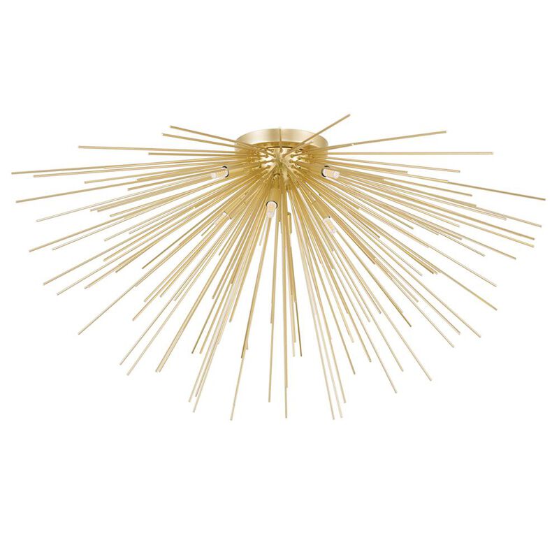 CWI Lighting Savannah 8 Light Flush Mount With Gold Leaf Finish