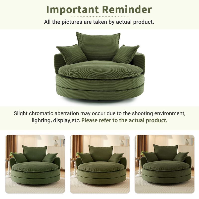 Vikber Accent Swivel Barrel Chair image number 5