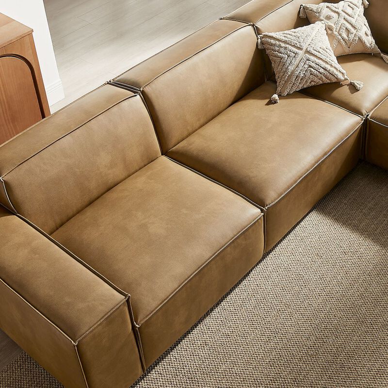 Restore 5-Piece Vegan Leather Modular L-Shaped Sofa image number 9