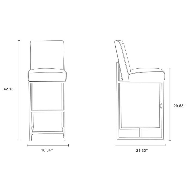 Element Gray Bar Stools (Set of 2)