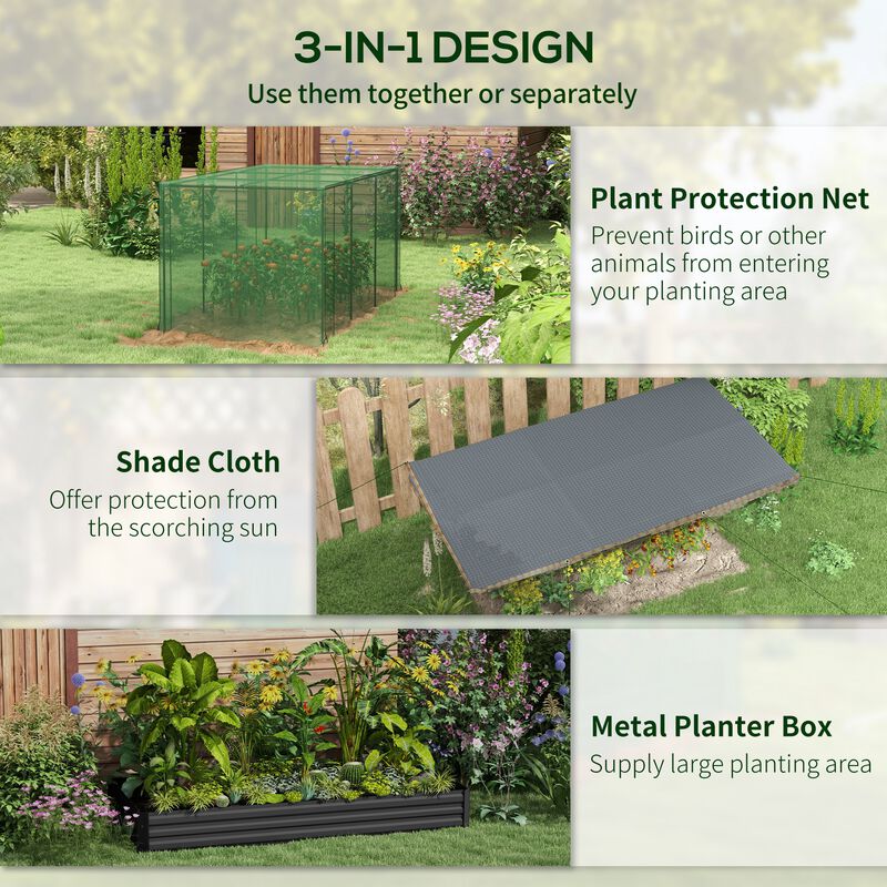Hivvago Elevated Garden Bed with Protective Shade image number 3