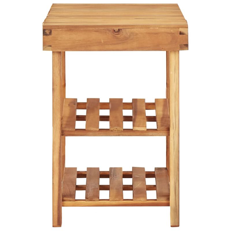 vidaXL Shoe Rack 35.4"x12.5"x18.1" Solid Acacia Wood