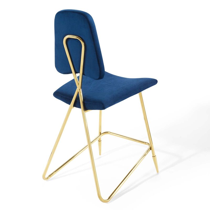Ponder Performance Velvet Counter Stool image number 3