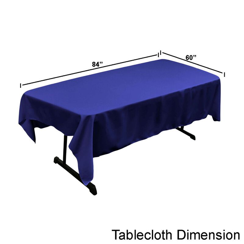 60x84 Inch Rectangular Polyester Poplin Tablecloth for Dining Table image number 2
