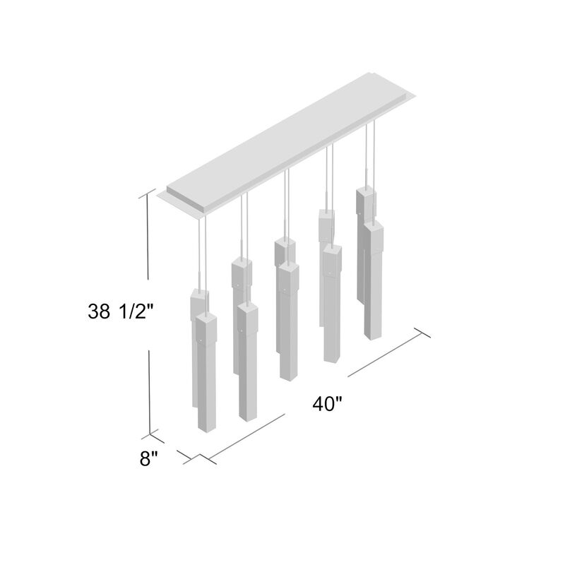 Sparkling Night Chandelier Chrome Metal and Acrylic 10 LED Light Dimmable Extra Large