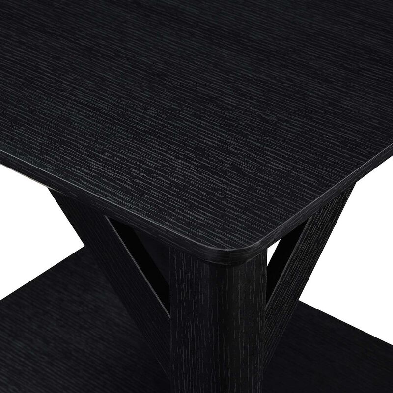 Convenience Concepts Winston End Table with Shelf, Black