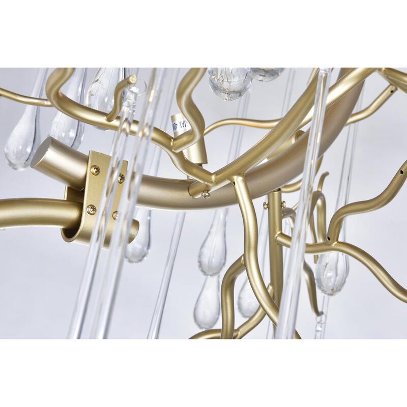 CWI Lighting Anita 12 Light Chandelier With Gold Leaf Finish