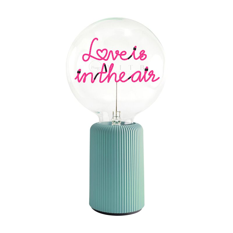 Bulb LOVE IS IN THE AIR Red with Base Table Lamp PORTABLE Pop image number 0
