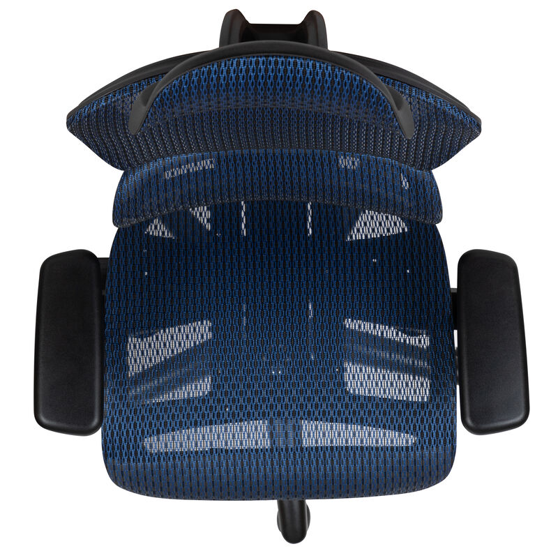 LO Ergonomic Mesh Office Chair with 2-to-1 Synchro-Tilt, Adjustable Headrest, Lumbar Support, and Adjustable Pivot Arms in Black image number 8