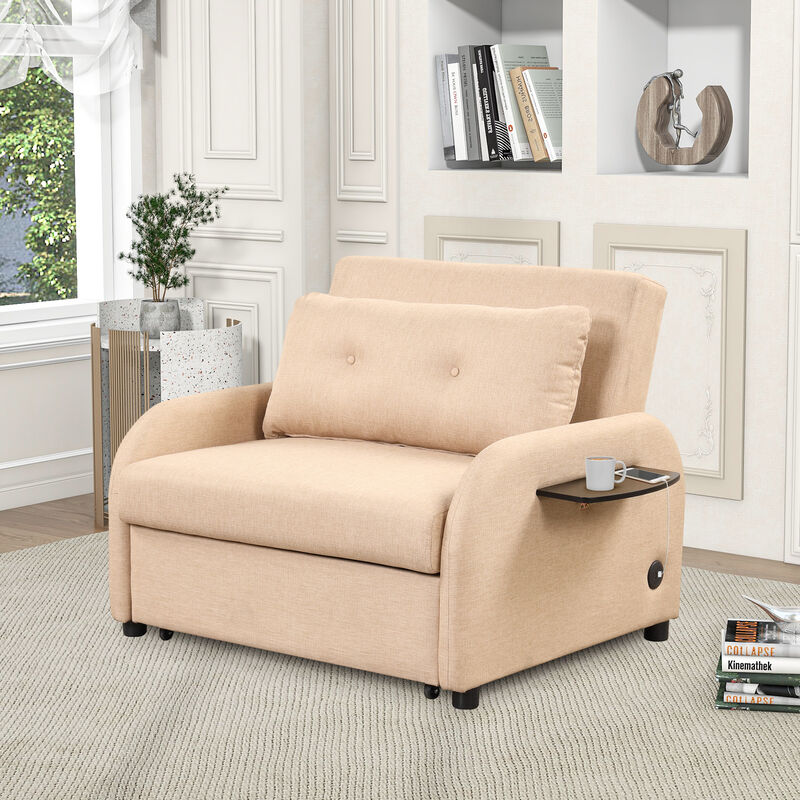 Merax Multi-Functional Sofa Bed with Adjustable Backrest