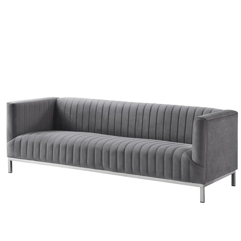 Inspired Home Jay Velvet Sofa