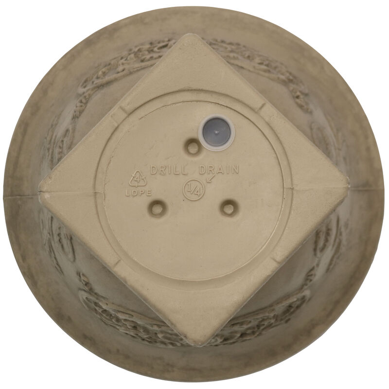 Sunnydaze Darcy Dual-Wall Polyresin Planter - Beige