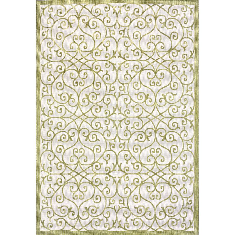 Madrid Vintage Filigree Textured Weave Indoor/Outdoor Area Rug