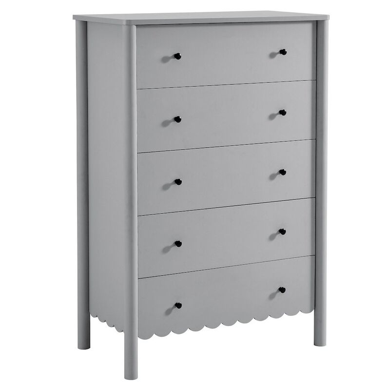 Emmeline Scalloped 5-Drawer Chest image number 0