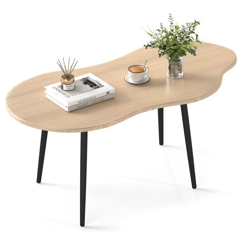 Unique Cloud Shape Coffee Table for Living Room with Metal Support Legs image number 6