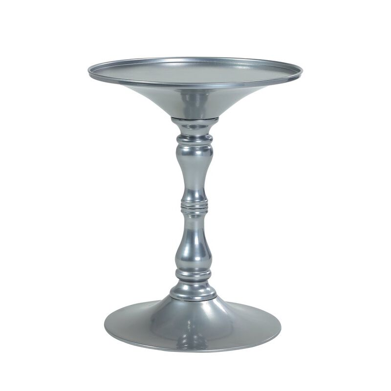 Pangea Home Bishop Side Table Silver