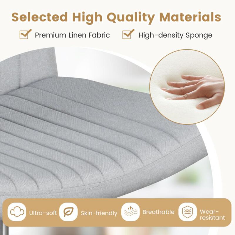 Hivvago Criss Cross-Legged Swivel Desk Chairs No Wheels