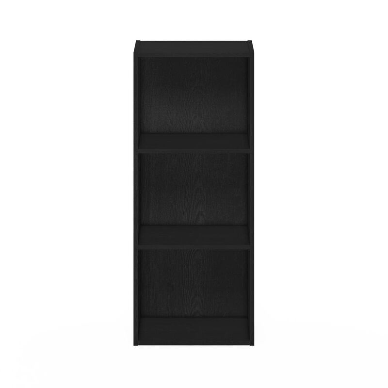 Furinno Luder 3-Tier Open Shelf Bookcase, Blackwood