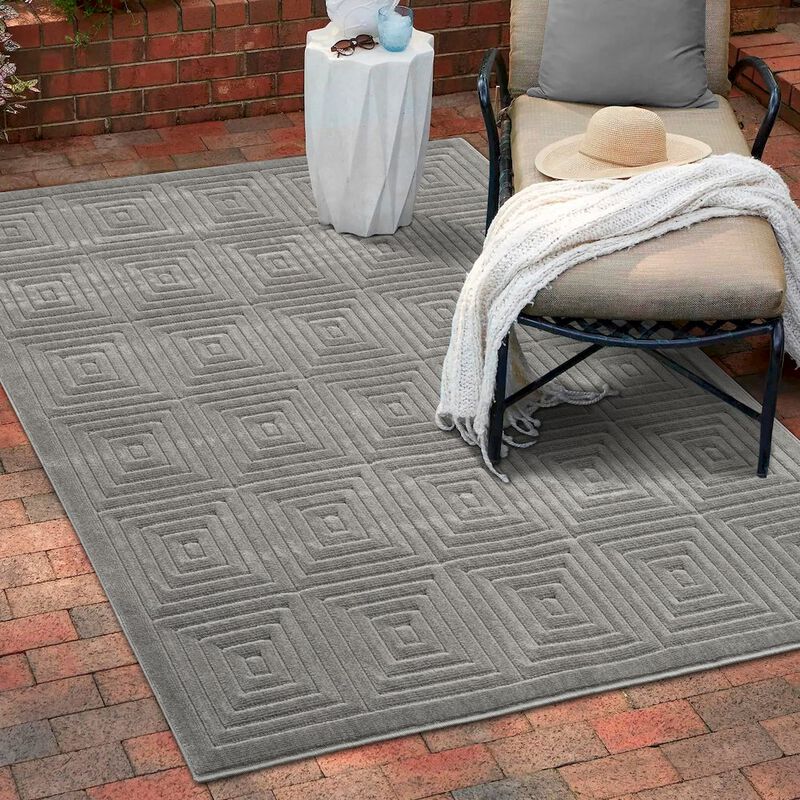 LR Home Atlas Durable Performance Area Rug Outdoor image number 1