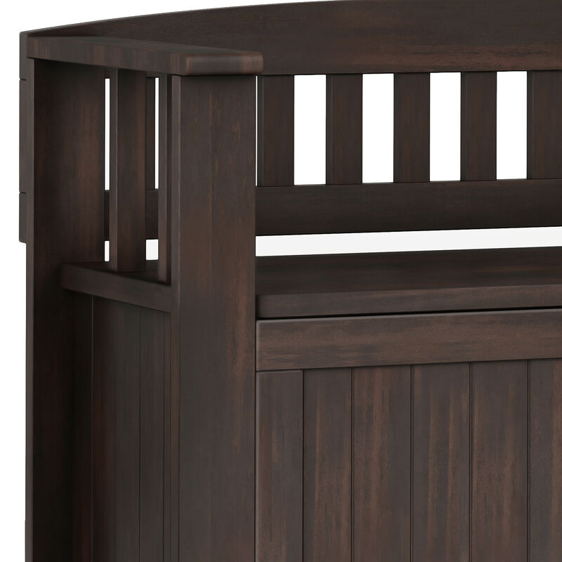 Simpli Home Acadian Small Entryway Storage Bench image number 4