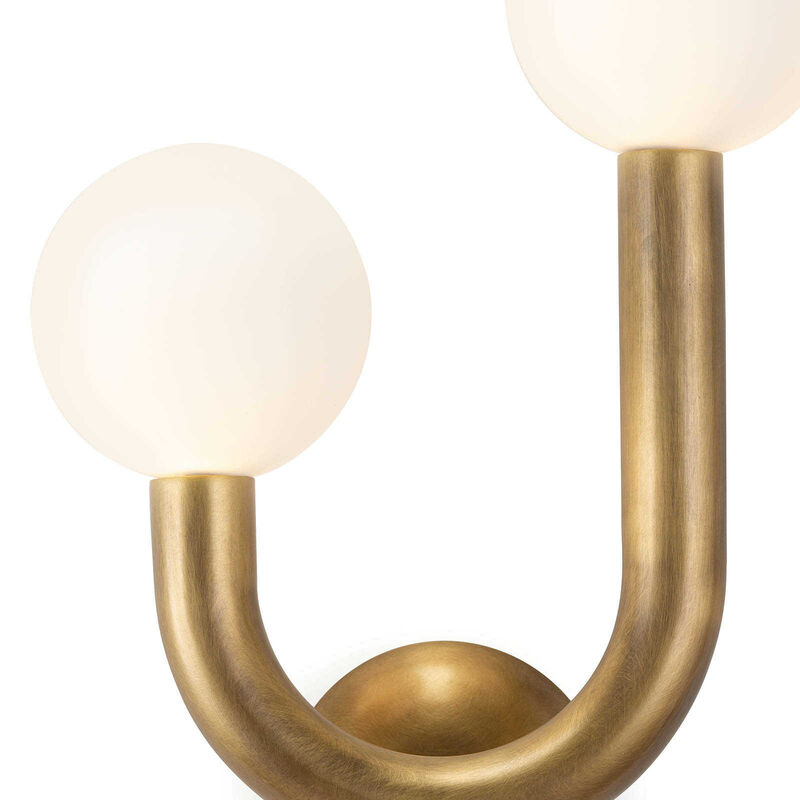 Happy Sconce Left Side in Natural Brass