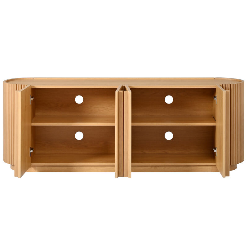 Gabbos Wood Grain TV Stand image number 6