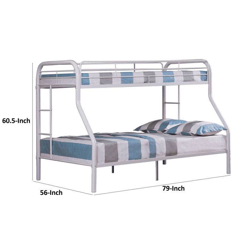 Fegy Bunk Bed with Ladder and Rails, Metal Frame image number 5