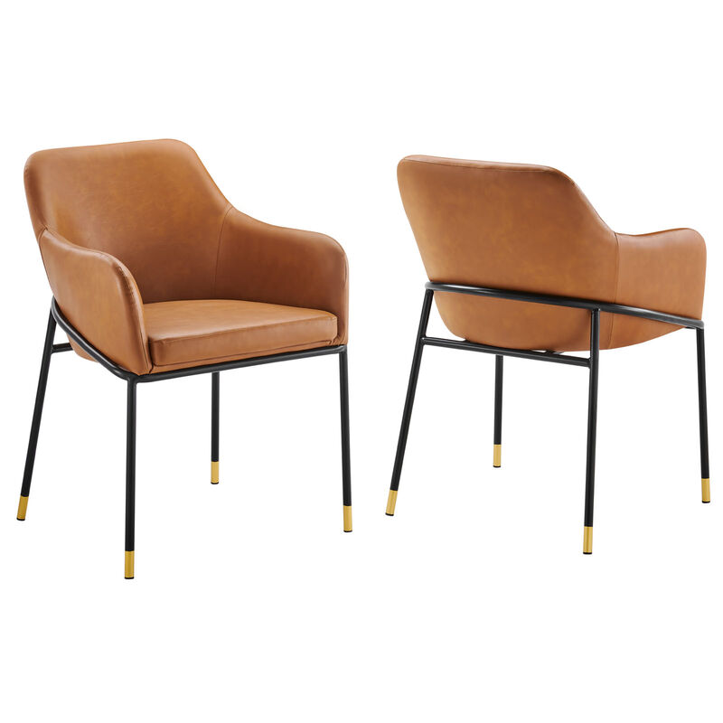 Jovi Vegan Leather Dining Chair Set of 2 image number 0