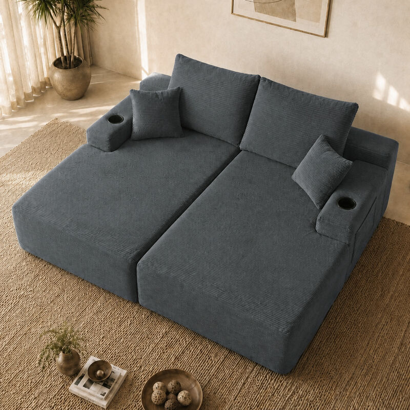 Mesug 69" Cloud Sectional Couch image number 2