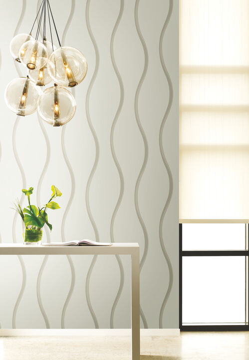 Unfurl Off White Wallpaper