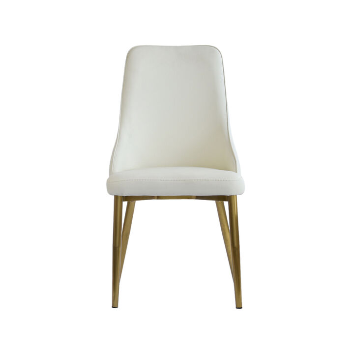 Streamdale Spongefilled dining chair, wood/metal legs(Set of 2)
