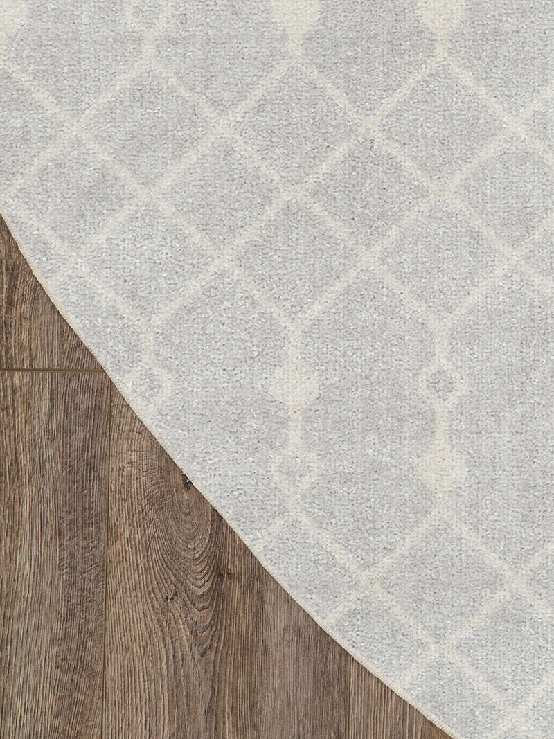 Astra Machine Washable ASW10 Gray 7'10" Round Rug