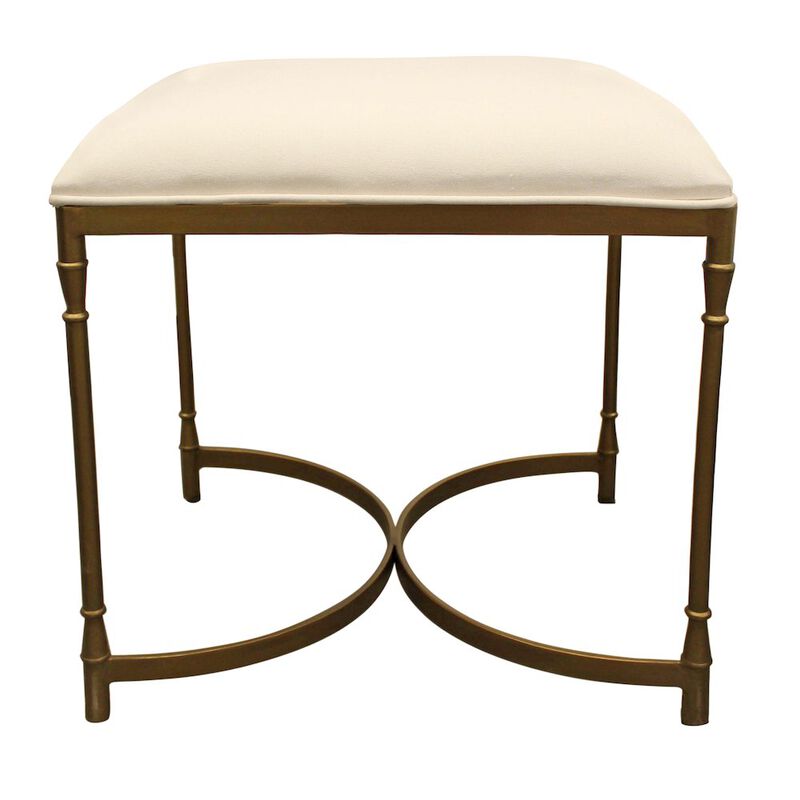 Alex Hamilton Modern Honeyville Stool with Ivory Cushion